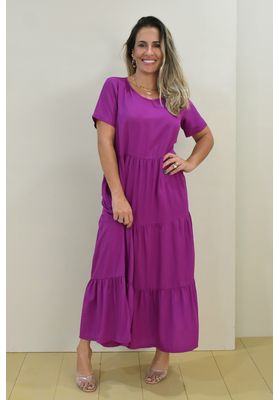 Vestido Viscolycra Midi Listras Laterais Rdlay