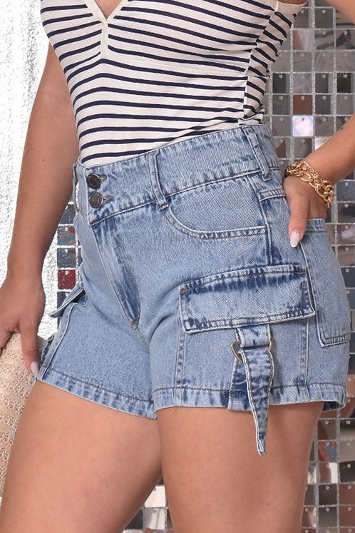 JEANS BOLSOS COM FIVELA